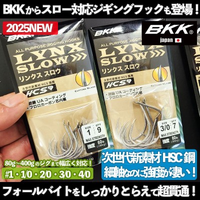BKKジギングフックLYNX-SLOW「リンクス スロウ」バラ針